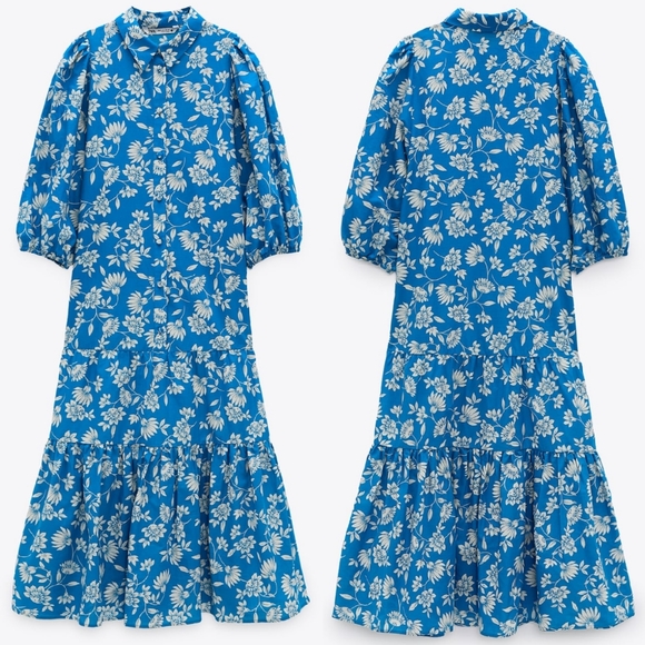 🔥Last 2🔥ZARA Floral midi dress - Picture 3 of 4